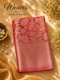Double Shaded Tissue Saree in crimson and gold zari