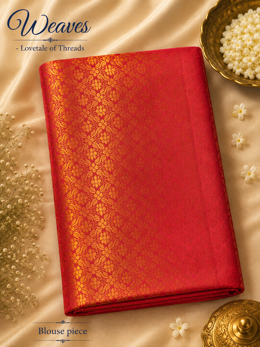 Vairaoosi Navy Blue Kanjivaram Silk Saree pallu and border spread