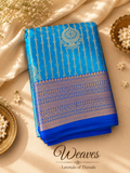 Vairaoosi Blue Kanjivaram Silk Saree blouse piece
